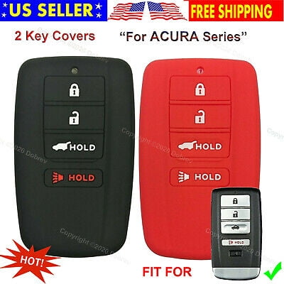 Dobrev Silicone 4 Button Case Cover Keyless Entry Protector Fob Skin Rubber Holder for Acura 2017 2018 2019 2020 Rdx Rlx ILX TLX MDX Key