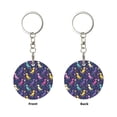 thumbnail image 2 of Naloa Colorful Dinosaur Print Round Keychain Keychain Key Ring, Key Tag, Key Chain Bulk for Gift Accessories (Round), 2 of 7