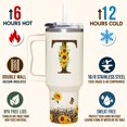 thumbnail image 4 of Vaso SUFAVN con diseño de girasoles con monograma, 1,2 L, para mujer, 4 of 7