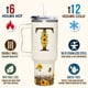thumbnail image 4 of Vaso SUFAVN con diseño de girasoles con monograma, 1,2 L, para mujer, 4 of 7