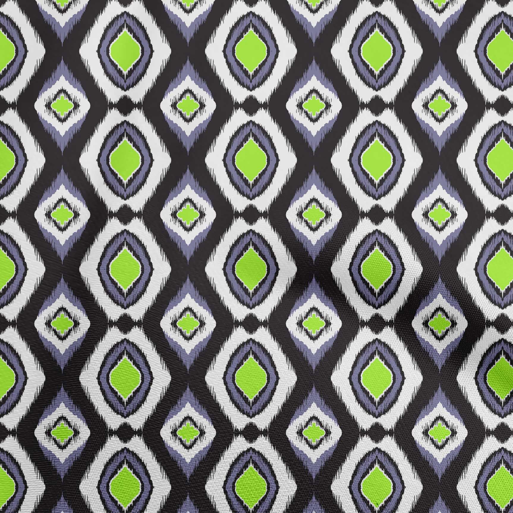 oneOone Polyester Spandex Light Green Fabric Asian Ikat Craft Projects Decor Fabric Printed By The Yard 56 Inch Wide