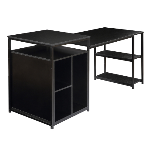 Buy Computer Desk with Storage Shelf, Home Office Desk with Printer