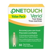 OneTouch Verio Diabetes Test Strips Value Pack, 30 Count