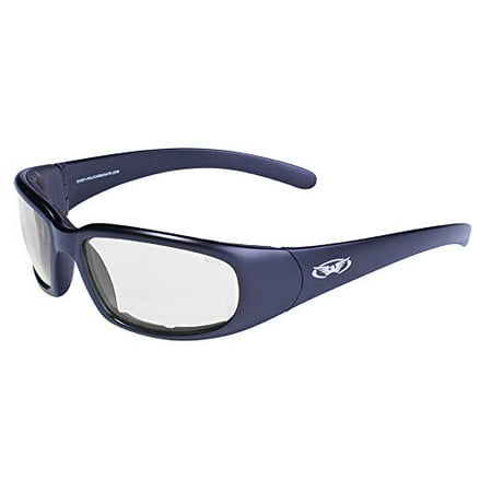- Global Vision Chicago XL Padded Motorcycle Riding Glasses Black with Clear Lens