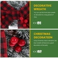 thumbnail image 5 of OUNONA Christmas Bow Wreath for Front Door, Festive Holiday Decorative Hanging, Seasonal Xmas Door Decor, 5 of 8
