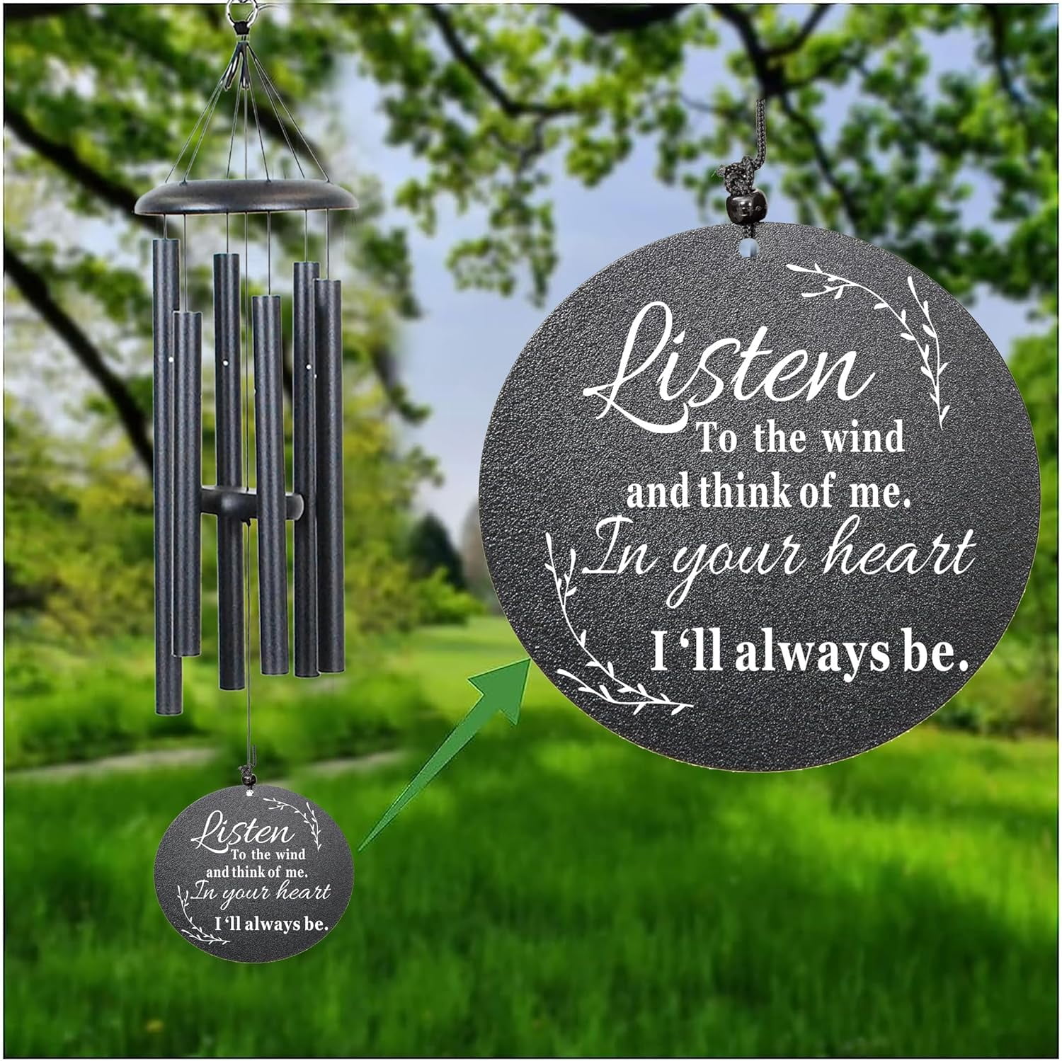 Sympathy Wind Chimes for Loss of Loved One, 40 Inch Memorial Windchimes for Lost Father Mother Friends, Remembrance Bereavement Gift