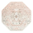 thumbnail image 3 of Unique Loom Madeline Vintage Collection Area Rug - Jackson (7' 10" Octagon Rose Pink/Ivory), 3 of 7