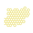thumbnail image 2 of New Release, Honeycomb Car Sticker; Personalized Scooter Motorcycle Taillight Sticker for Unique Custom Modifications Vehicle Accessories | Plastic, Yellow, Blaxill, 2 of 9