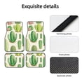 thumbnail image 4 of Naloa Cactus And Succulent Car Foot Mat Set of 4 Pieces - Universal Floor Liner Neoprene Full Set Floor Mats for Cars Trucks SUV, 4 of 7