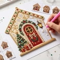 thumbnail image 6 of 3D Diamond Painting Christmas House Kit, DIY Wooden Christmas Diamond Art Craft Kit for Adults, Winter Crystal Mosaic Cottage Tabletop Decoration & Hanging Holiday Ornament for Christmas Tree (01), 6 of 6