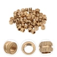 thumbnail image 1 of Mobutofu 60Pcs Copper Knurled Nut Threaded Embedment Nut for Home Injection Molding Applications, 1 of 6