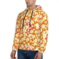 thumbnail image 3 of Lsque Orchids Flowers Pattern Casual Men's Hoodie,Hooded Sweatshirt with Kangaroo Pocket,Pullover Hoodie-3X-Large, 3 of 7