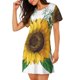 thumbnail image 2 of Fotbe Sunflowers (2) Bata de Dormir para Mujer con Estampado, Camisón de Algodón de Manga Corta, Ropa de Dormir Casual, 2 of 6