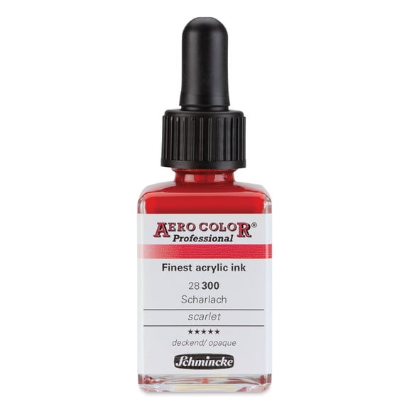 Schmincke Aero Color Professional Airbrush Color - 28 ml, Scarlet