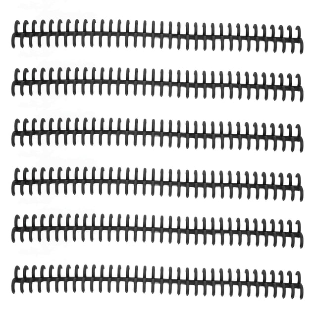 Loose Leaf Rings, Plastic Binding Spine 34 Holes Good Gloss For Home Or School Use Black