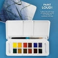 thumbnail image 3 of Daler-Rowney Aquafine Half Pan Watercolor Set, 24-Color Half-Pan Travel Set With Brush, 3 of 7