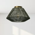 thumbnail image 7 of Creative Co-Op Flush Mount Ceiling Light with Woven Paper Rope Shade, Grey, 7 of 7