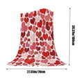 thumbnail image 3 of Beautynvta Valentine's Day Throw Blanket, Heart Printed Fuzzy Blanket, Love Heart Decorative Soft Cozy Flannel Blanket for Bed Sofa Couch, 39.4''x27.5'', 3 of 6