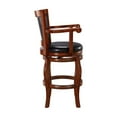 thumbnail image 5 of Boraam Jones 29in. High Back Swivel Wood Bar Stool with Arms - Black/Cherry Finish, 5 of 5