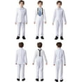 thumbnail image 3 of Lycody Boys Suits Black Suit for Boy Slim Fit Formal Toddler Kids 7Pcs Vest Dress Pants Blazer, 3 of 7