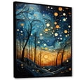 thumbnail image 2 of Designart "Sky Celestial Mosaic horizon I" Landscape & Nature Floater Framed Wall Art Living Room, 2 of 7