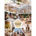 thumbnail image 5 of Orange Grey Botanical Table Cloth, Waterproof Tablecloth for Rectangle Tables, Spring Floral Summer Farmhouse Reusable Washable Fabric Table Cover for Restaurant Kitchen Dining Tables 54"x108", 5 of 9