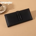 thumbnail image 6 of Wrangler Purses for Women Slim Thin Wallet RFID Blocking Bifold Clutch with Zipper Coin Purse Original Branded Leather Wallet with Card Holder, Black, 6 of 7