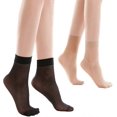 thumbnail image 1 of 10 Pack Women's Nylon Socks Ankle High Sheer Pantyhose Nude, 1 of 5
