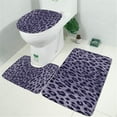 thumbnail image 2 of Leopard Pattern Purple Bathroom Rugs Sets 3 Piece,Toilet Cover Set,Absorbent Non Slip Bathroom Mats Sets with U-Shaped Contour Rug Toilet Rug Set, 2 of 5