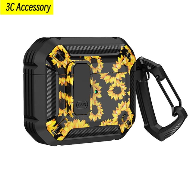 Case for Airpods Pro 2nd Generation Case 2022 Airpod pro 2 case Secure Lock Clip Shockproof Protective Cover for AirPods Pro 2 chrysanthemum For AirPods Pro 2nd