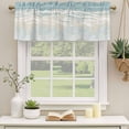 thumbnail image 3 of 2 Pack Valances for Windows, Blue Coastal Coral Window Valances for Living Room/Bedroom/Bathroom, Summer Beach Ocean Abstract Art Light Filtering Kitchen Curtain Valance Window Treatment 60"W x18" L, 3 of 9