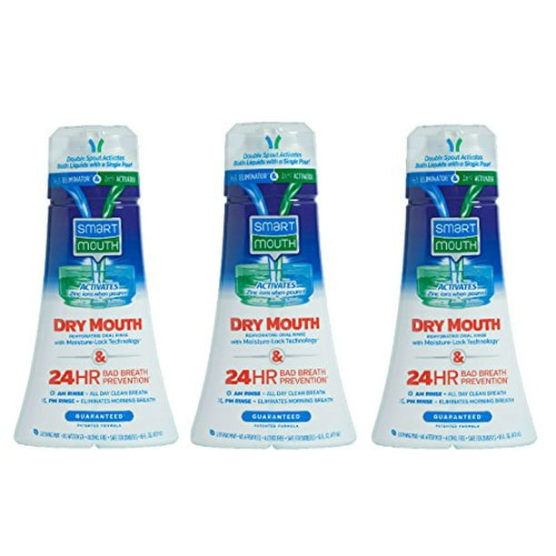 SmartMouth Dry Mouth Activated Rehydrating Mouthwash, 16 fl oz Bottle
