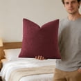 thumbnail image 7 of Teddy Fleece Throw Pillow Cover 18x18 Faux Lamb Sherpa Cushion Cover Soft Curly Plush Decorative Pillowcase For Couch Sofa Bed Living Room Decor, 7 of 7