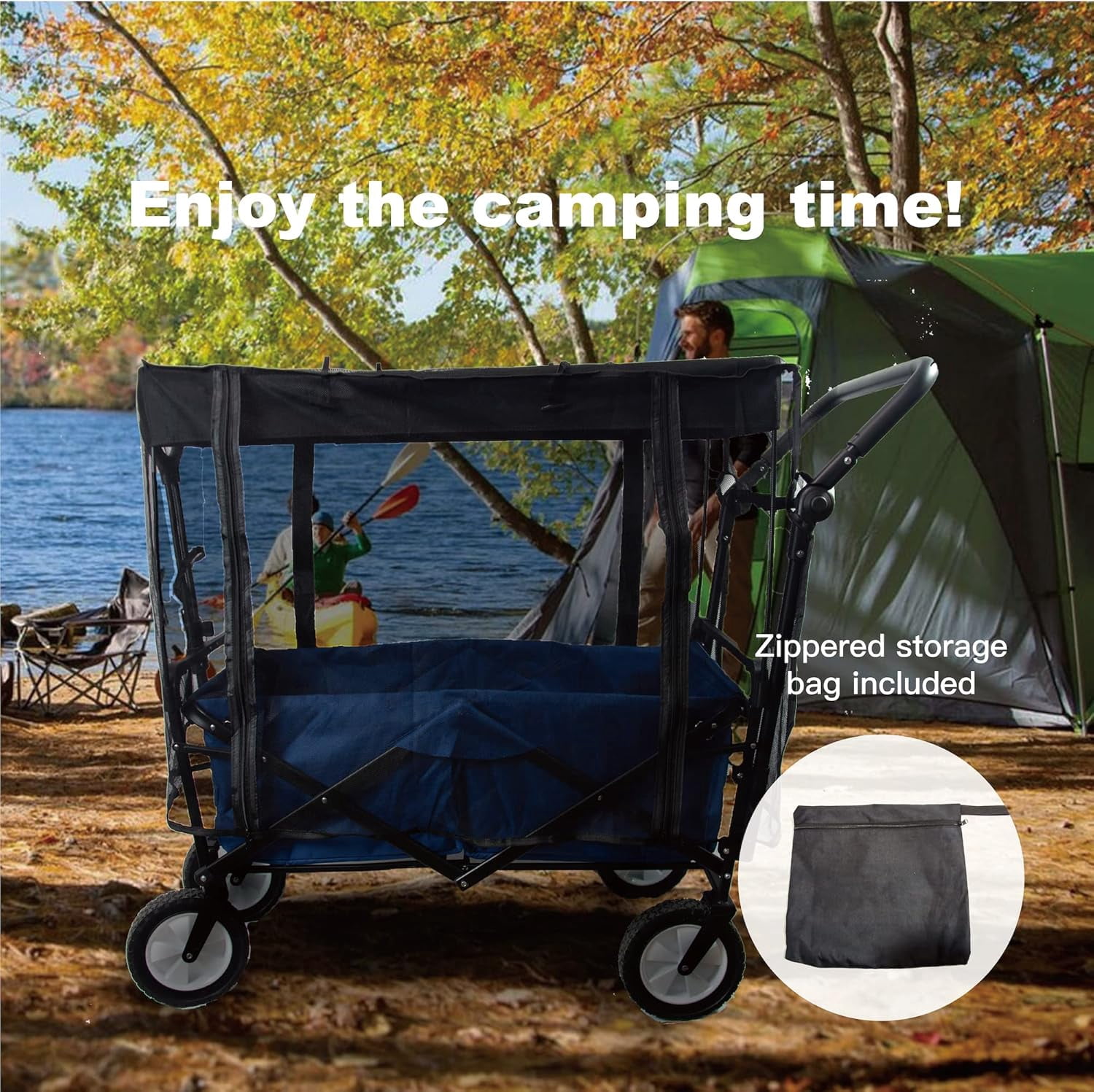 Bug Net Cover for All-Terrain Collapsible Folding Wagons,Utility Garden Cart Bug Net Cover Accessory - Protect Your Little One from Insects on Outdoor Adventures