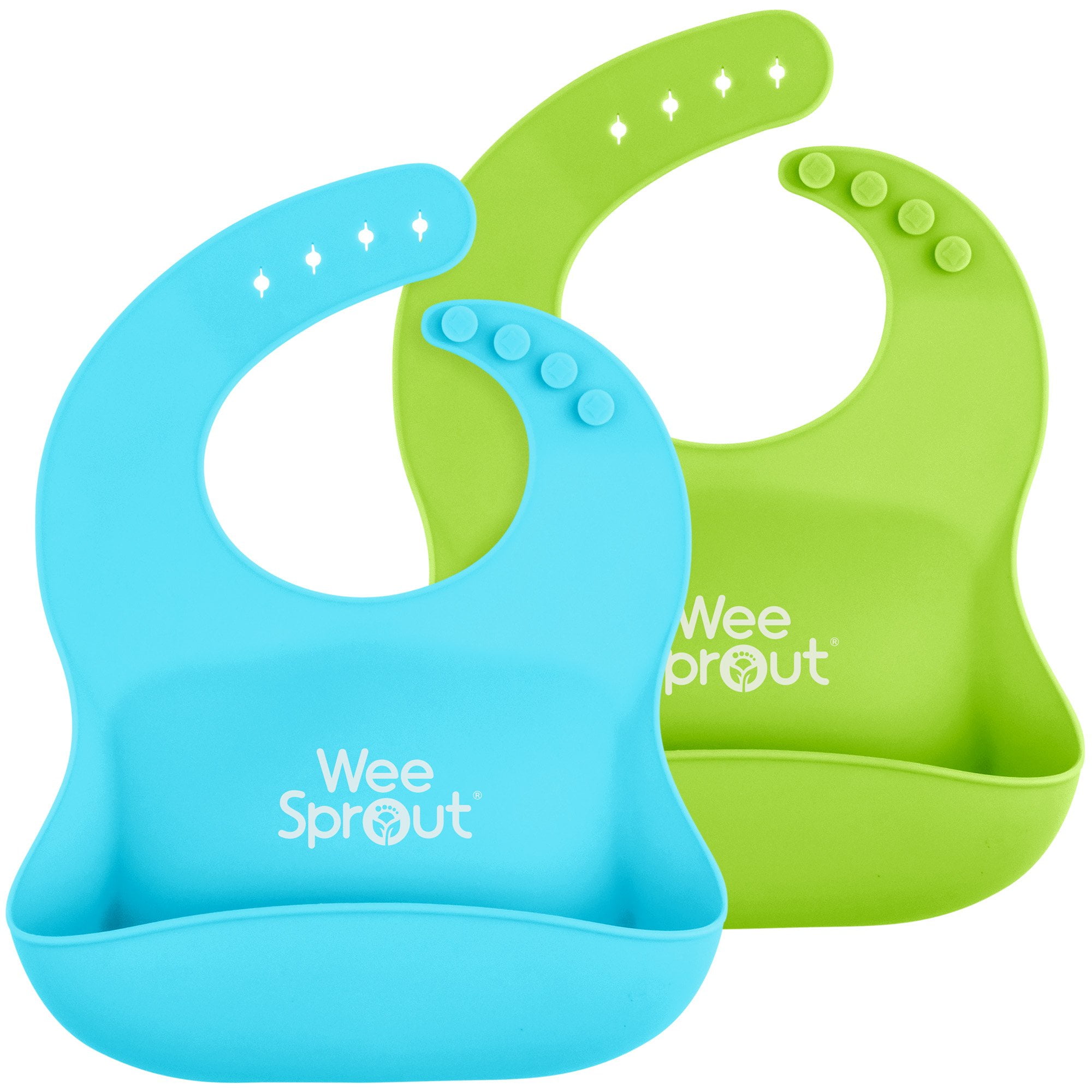 WEESPROUT Waterproof Silicone Baby Bibs 
