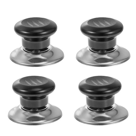 

4Pcs Household Replacement Knobs Universal Pot Knobs Kitchen Supplies (Black)