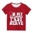 thumbnail image 3 of REORIAFEE Happy Mothers Day Funny Shirts for Girls Round Neck Blouses Short Sleeve Tee Tops Fashion Letter Print Pullover T Shirt Size 9Y Red 2024 Fashion Clothing Trendy, 3 of 3