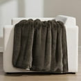 thumbnail image 2 of EVERGRACE Ultra Soft Faux Fur Throw Blanket for Couch, Luxury Sculpted Texture Faux Rabbit Fur Blanket for Bed, Fluffy Thick Plush Warm Fuzzy Throw, 920GSM (Dark Taupe, 60''x80''), 2 of 8