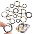 thumbnail image 3 of 2/5pcs 10/12/16/19mm Black gold silver Round Push Trigger Zinc Alloy Hooks Carabiner Purses Handbags Spring O-Ring Buckles Bag Belt Buckle Snap Clasp Clip BLACK 2PCS 1.2CM, 3 of 5