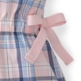 thumbnail image 2 of Hope & Henry Girls' Tie Waist Sleeveless Dress | Rose Plaid, 2 of 3