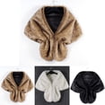 thumbnail image 6 of Faux Fur Shawl for Women Winter Faux Fur Scarf Warm Coat Wedding Party Stole Shrug Wraps for Evening Dresses, 6 of 6