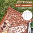 thumbnail image 2 of Waterproof Reversible Outdoor Patio Rug 10x14ft–Extra Large Plastic Straw Mat–Vintage Medallion Design Deck, Backyard, Camping, RV, Beach, Garden–4 Stakes & Bag–Terracotta Orange/White–Specification, 2 of 8