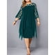 thumbnail image 1 of Vestidos de talla grande para mujer 3xl 4xl 5xl 6xl vestido de noche de encaje de tallas grandes ropa elegante negra vestido de fiesta Extra grande 2024, 1 of 7