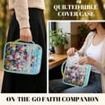 thumbnail image 5 of Xixirimido Bible Cover Case Large Bible Cover with Handle Quilted Bible Carrying Case Bag with Bookmarks Bible Study Supplies Accessories, Cute Cows Family Vibrant Floral, 5 of 7