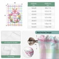 thumbnail image 6 of Happy Easter Balloon Curtains for Living Room/French Door, Rabbits Bows Tulips Eggs Colorful Stripes Tie Up Curtains 63 Inch Length Energy Saving Kitchen Curtains Shades for Windows 42"x63", 6 of 8