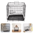 thumbnail image 1 of LRXIYODE 1Set Black Dog Cages for Small Dogs Indoor with Portable Design 13.8X13.0X9.8In, 1 of 7