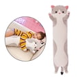 thumbnail image 3 of Almohada para gatos Juguete de peluche Juguete agradable Huggable Almohada larga para gatos para Gris 70 cm Sunnimix Gato almohada peluche juguetes, 3 of 8