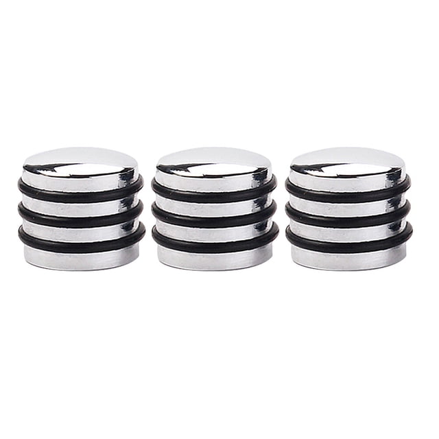 3pcs O-Ring Volume Control Knob with Dome for Guitar Bass Parts Accessory GD111 (Silver)