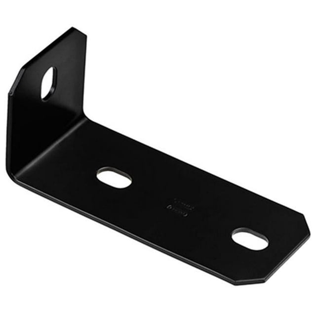 N351-498 6.8 in. Black Powder Coated Steel Corner Brace