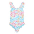 thumbnail image 3 of Wonder Nation Girls One-Piece Swimsuit and Cover Up Dress, 2-Piece, Sizes 4-18, 3 of 3